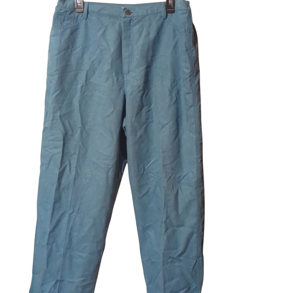 NWT Alfred Dunner 16W Mallard Blue Slimming Pants [0199]